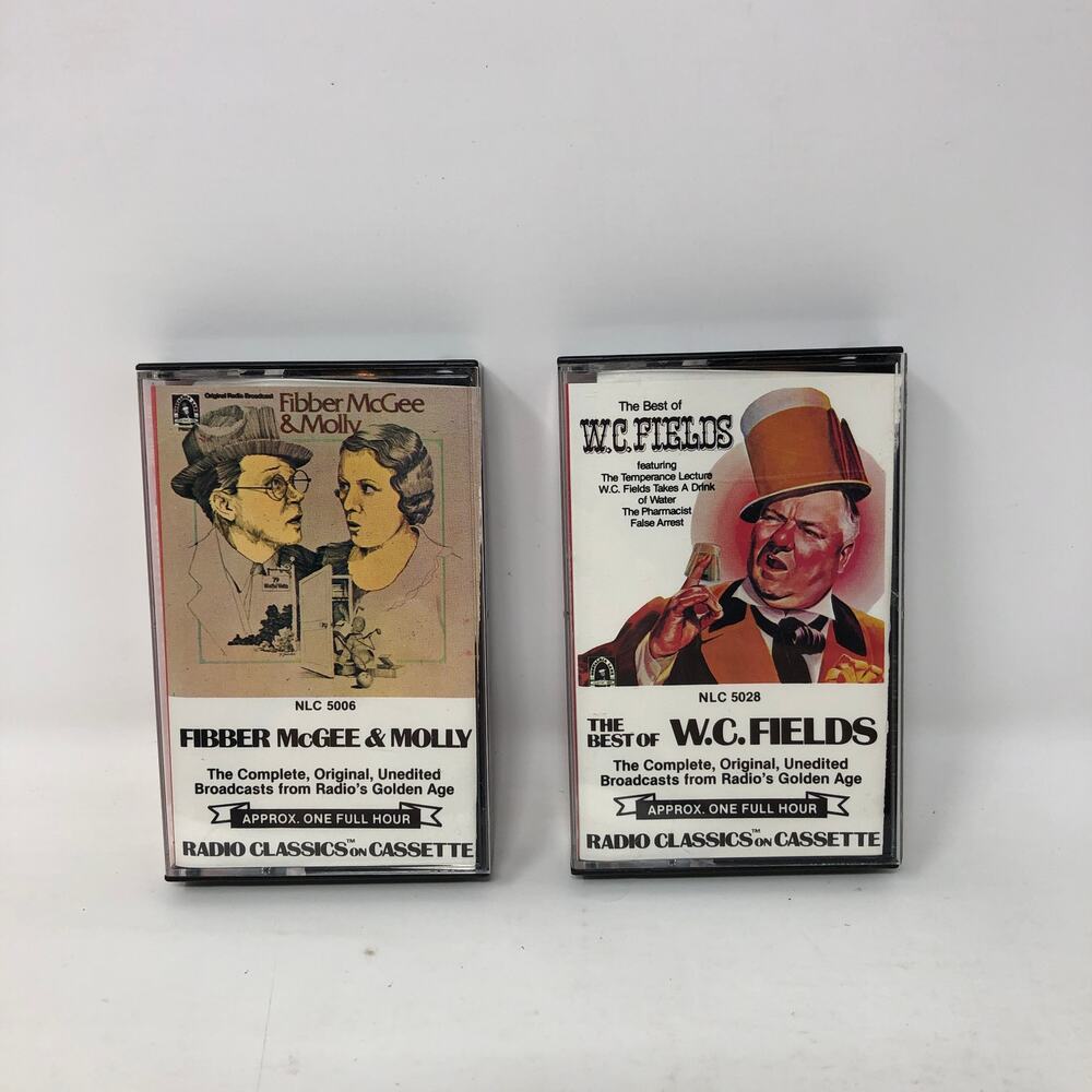 Vintage Radio Broadcast Classics Lot of 2 Fibber McGee & Molly W.C. Fields